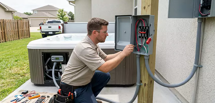 Outdoor Hot Tub Electrical Installation in Murfreesboro