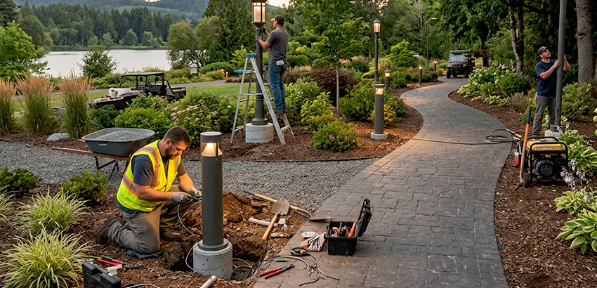 Landscape Post, Pole, and Bollard Lighting Installation in Murfreesboro